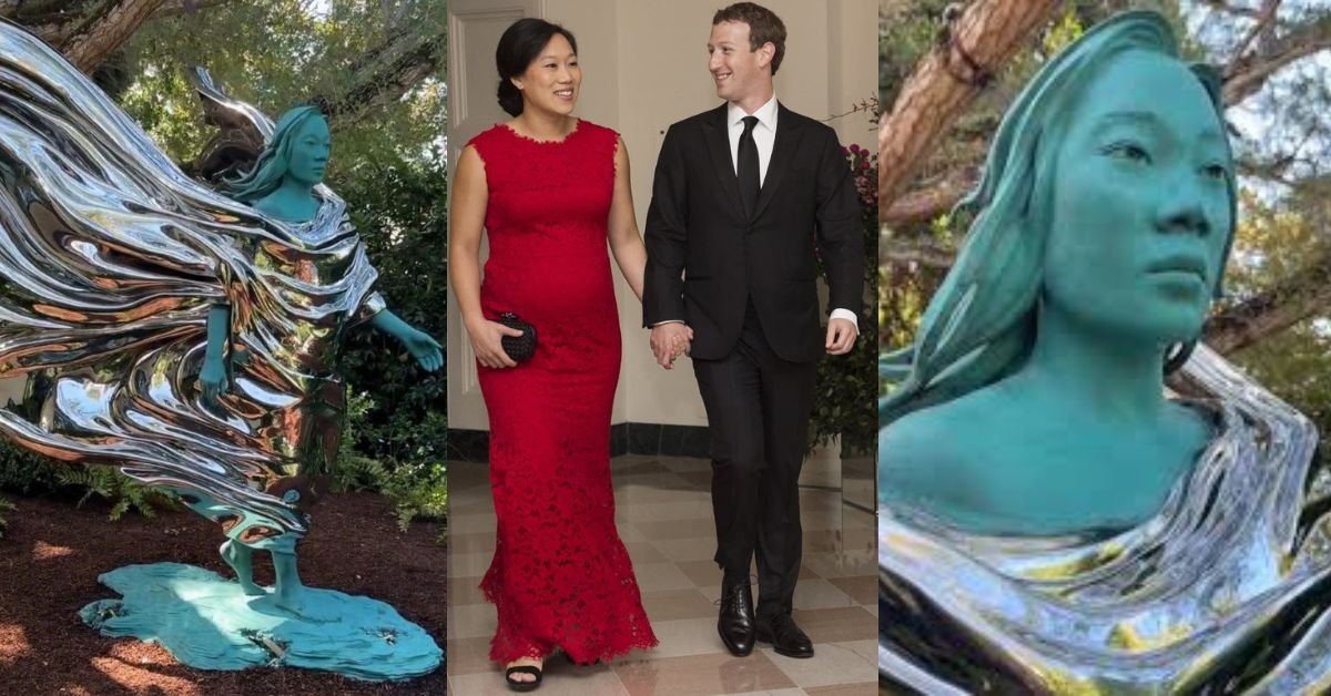 Mark Zuckerberg Installs a Seven-Foot Sculpture of His Wife Priscilla Chan in His Backyard